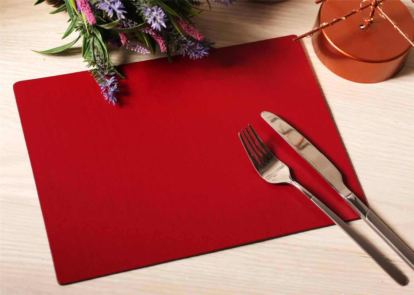 Set of 4 Merlot Elementary Leatherboard Placemats Tablemats - Made in Britain