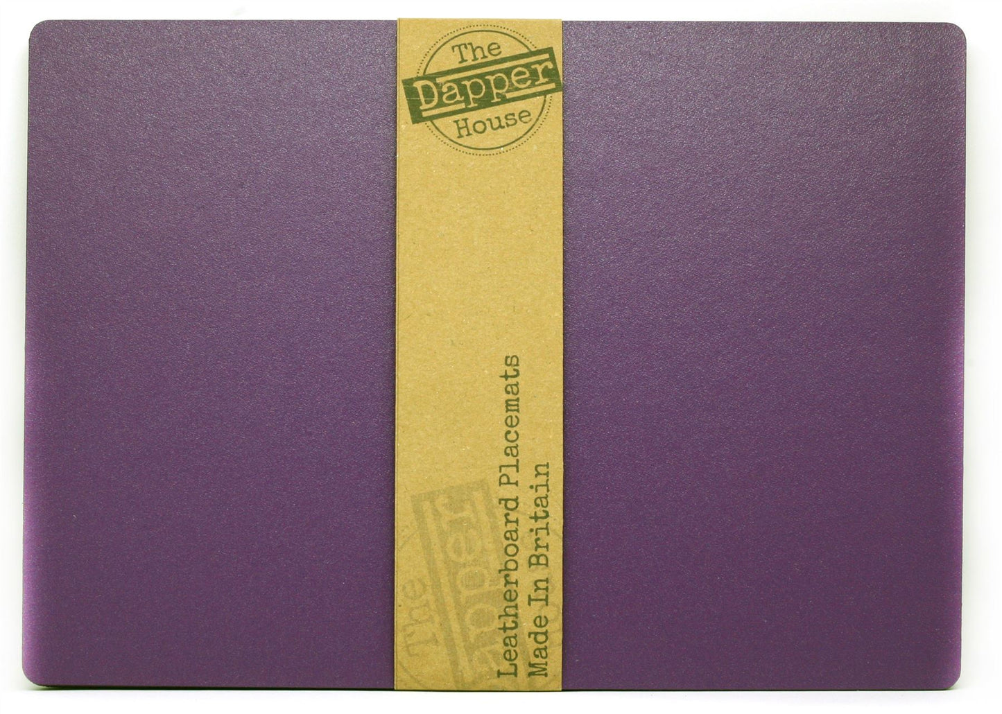 Set of 4 Elementary Purple Leatherboard Placemats - Made in UK