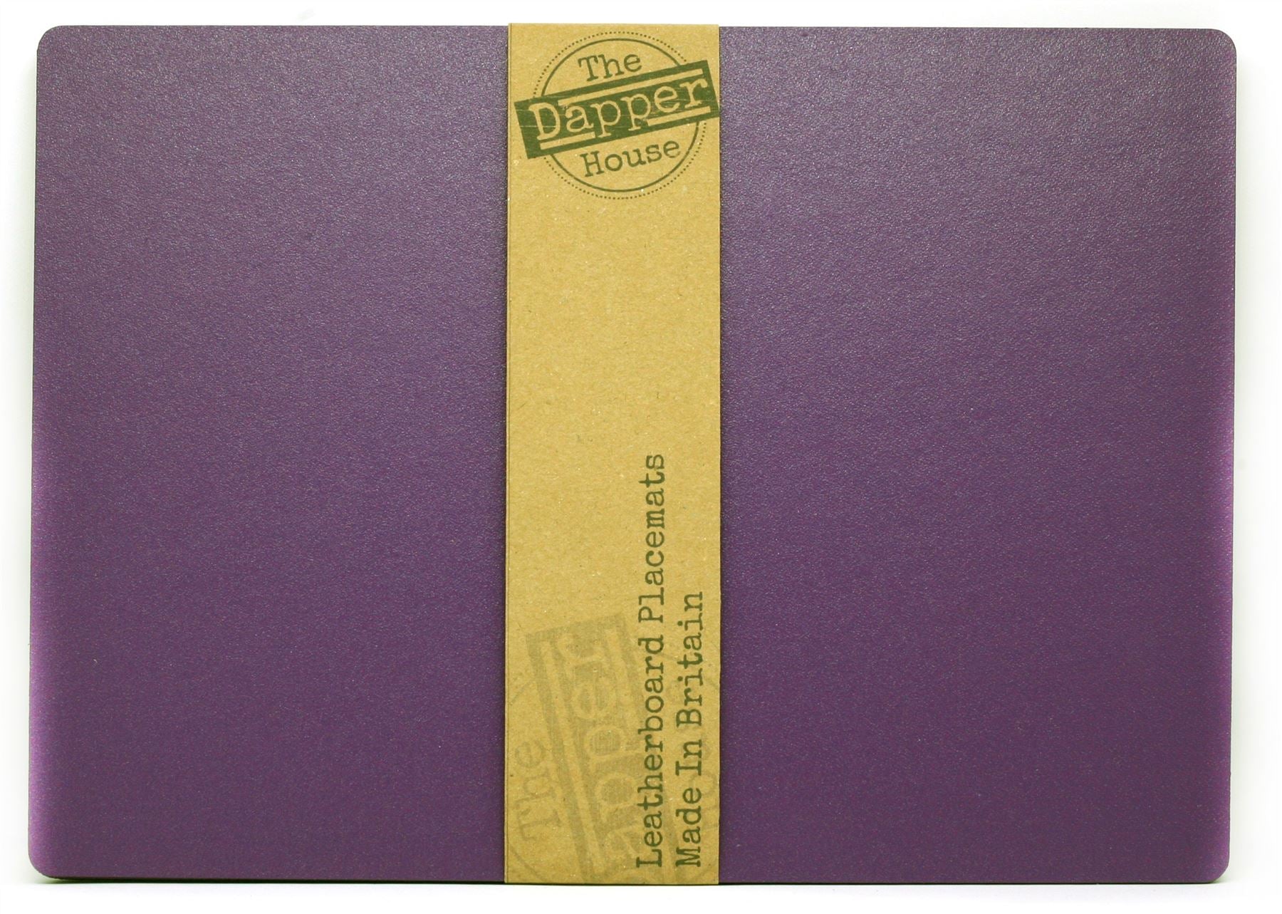  Set of 8 Elementary Purple Leatherboard Placemats - Made in UK